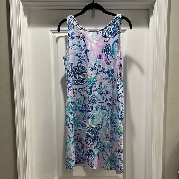 Lilly Pulitzer KRISTEN Mermaid For You Dress in Blue and Pink, Small - Picture 3 of 6